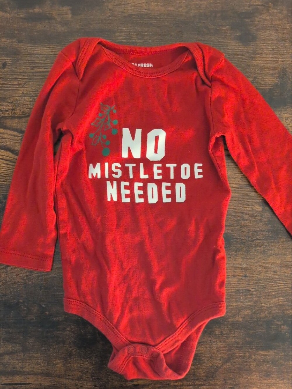 5/$25 Joe Fresh Red Onesie Bodysuit 6-12M